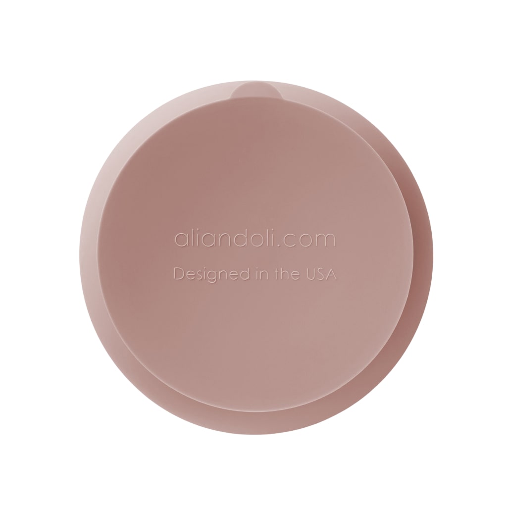 Blush Wavy Suction Bowl & Spoon Set