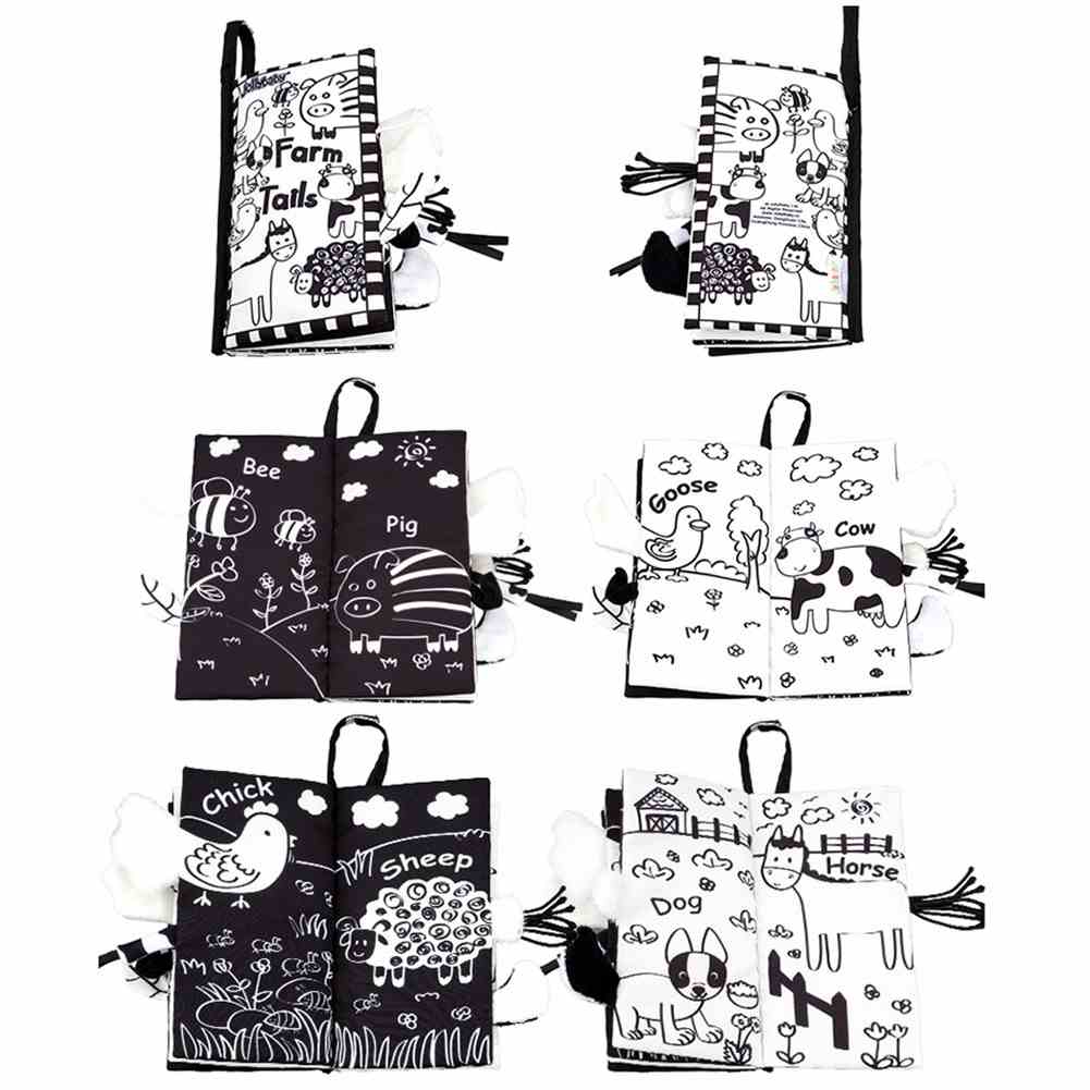 Black and White Soft Cloth Books for Babies