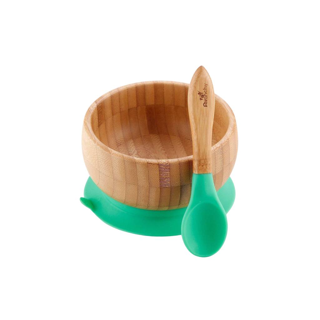 Bamboo Suction Baby Bowl + Spoon